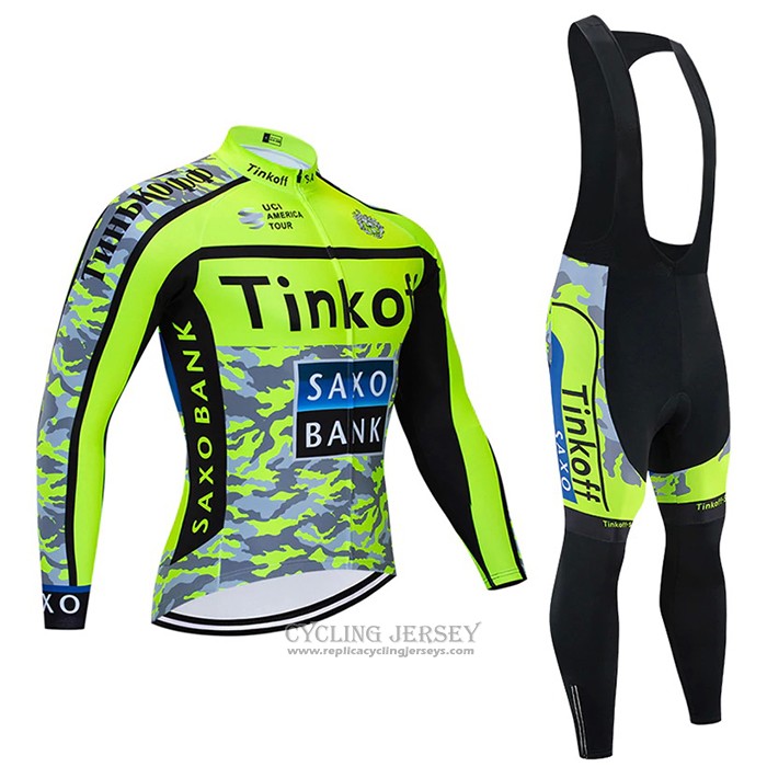 2021 Cycling Jersey Tinkoff Yellow Long Sleeve And Bib Tight